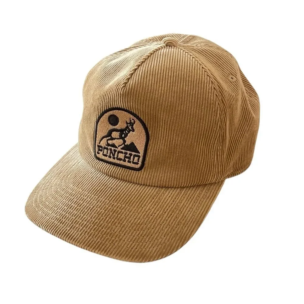 Poncho Outdoors Tan Corduroy Patch Hat